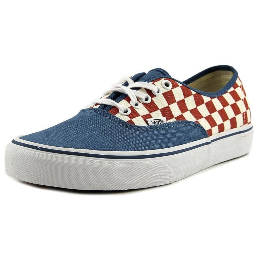 Vans Blue and Red Checkered Sneakers